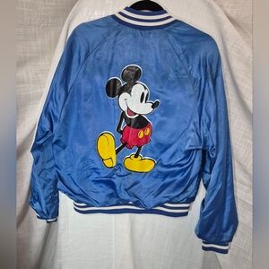 Vintage 80's Chalk line Mickey Mouse bomber jacket
